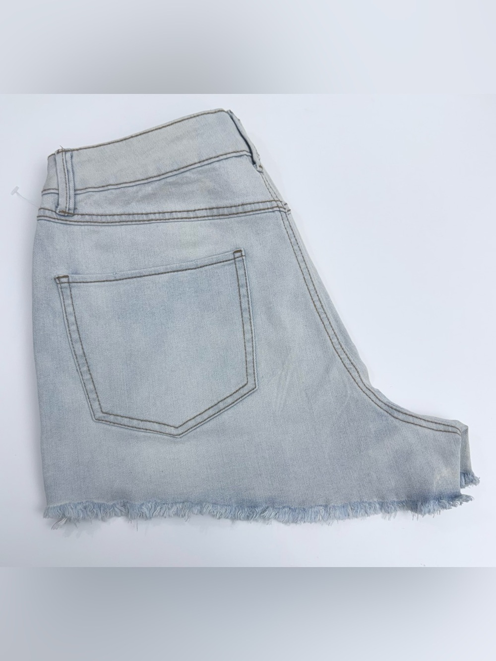 Rewash Light Blue Ripped Denim Cutoff Shorts - Picture 4 of 8